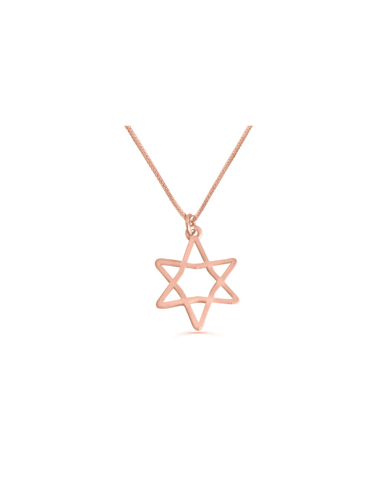 שרשרת זהב חלול מגן דוד פשוט, מתנות חתונה יהודיות, ישר